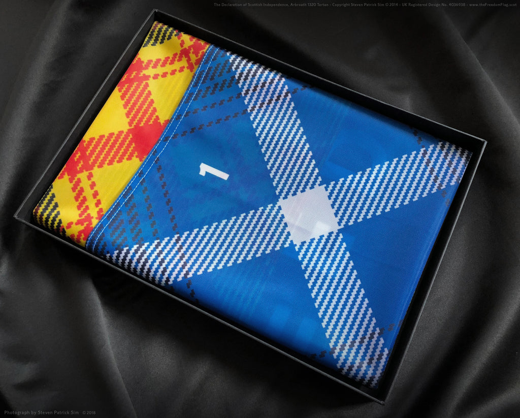Scottish Independence tartan flag - limited edition boxed and numbered