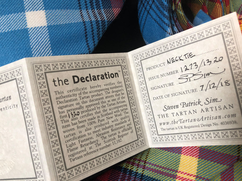 The DECLARATION Numbered Edition Tartan Neck Tie