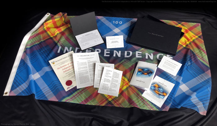 The Freedom Flag - Scottish Independence Edition Declaration tartan flag - limited edition of 100 numbered flags